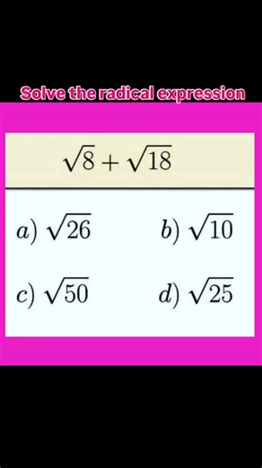 Mathematics Hub on Instagram: "Solve the radical expression #viralreels #viral #maths"