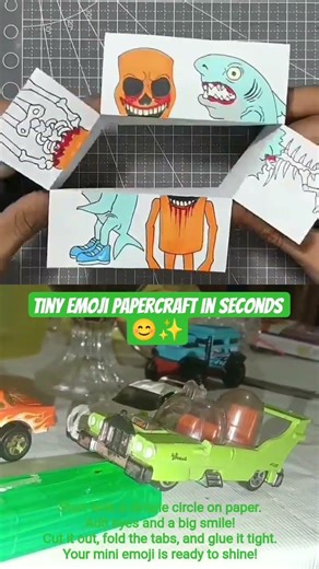 Tiny Emoji Papercraft in Seconds 😊✨ #uk #funny #viral #anomali #shortfeed #usa