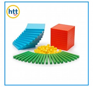 [Hot Item] Educational Toys Plastic Base Ten Unit Rod Flat Cube Base Ten Blocks