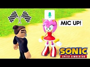 TOXIC AMY ROSE mics up after i beat her in race / sonic speed simulator