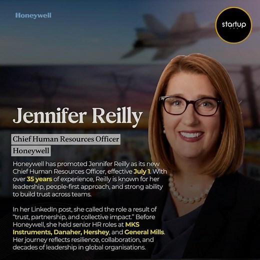 Honeywell Appoints Jennifer Reilly as New CHRO🎉 ‪@StartupERA_IN‬ #honeywell