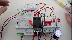 YISTER RF433 Remote Control W2R Mini Fast Switching 2P Dual Power Automatic Transfer Switch Ats 16-63-100A Rated 220V 240V (+-120V) Din Rail Mounted Controller Electrical Type