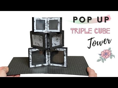 Triple Cube Tower - Pop Up Frame Card | Tutorial | Scrapbook Card Ideas