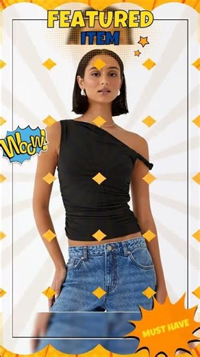 Ladies Off Shoulder Ruched Crop Tank Top Model DF-1088