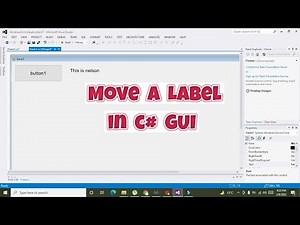how to move a text on c# GUI | how to move a label on c# GUI