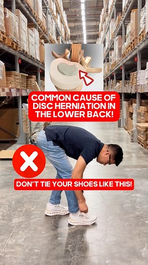 54K views · 418 reactions | Proper shoe tying matters! Incorrect body mechanics can trigger back pain and pave the way for sciatica. Take care of your posture from the ground up. #viralpost | Physical Therapy Session | Facebook