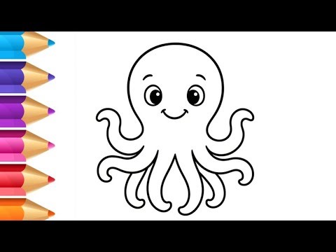 How to draw a octopus 🐙 Drawing | Step By Step octopus drawing | easy octopus drawing for beginners