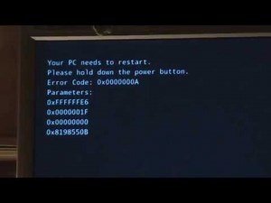 Windows 8.1 Error Code: 0xc0000000A 💾