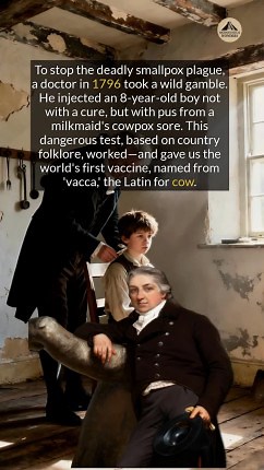 The first vaccine came from cowpox, but could such a risky experiment even happen today? #history #historyfacts #worldhistory | Archaeological Wonders