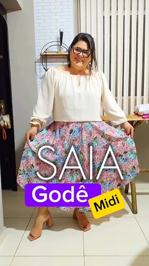 Tutorial de Costura: Saia Godê Midi Passo a Passo