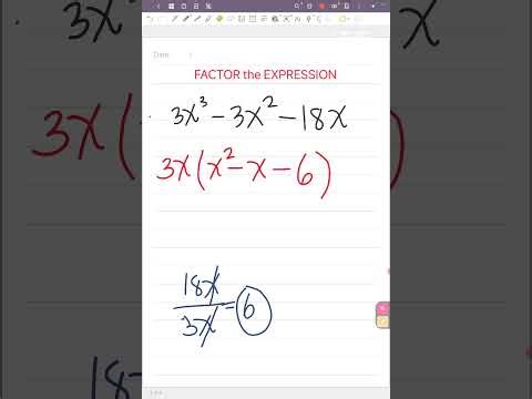 HOW TO FACTOR ALGEBRAIC EXPRESSIONS EXAMPLE