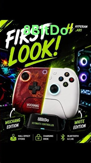 This Controller Comes With a Charging Dock! 😳 #8bitdo #GamingController #Controller #gamingsetup