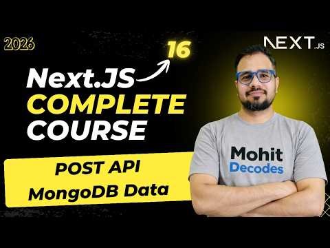 NextJS Tutorial #33 - Insert Data into MongoDB in Next.js | POST API