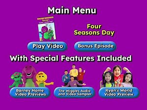 Barney’s Sunny, Snowy Day! - DVD MENUS