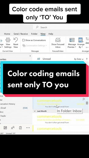 How to Color Code Emails Sent Only to You in Outlook