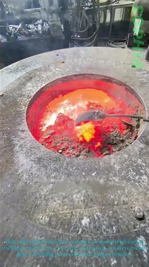 Hot Metal Melting: Watch Molten Liquid Get Poured Into a Furnace
