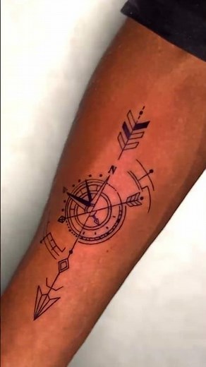 Follow your own direction 🧭✨ | Compass Arrow Tattoo | Minimal & Meaningful Ink