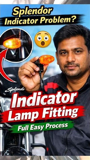Splendor bike indicator lamp fiting short video #viral #mechanic #mechanic #splendorbike #shorts