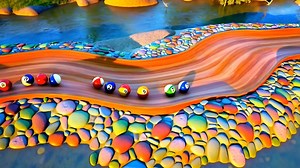 Pool Marble Run Race ASMR # 6 ☆ Shoot Some Marble Pool ☆ Creative Healing Sound Machine DIY Build | Marbles Run