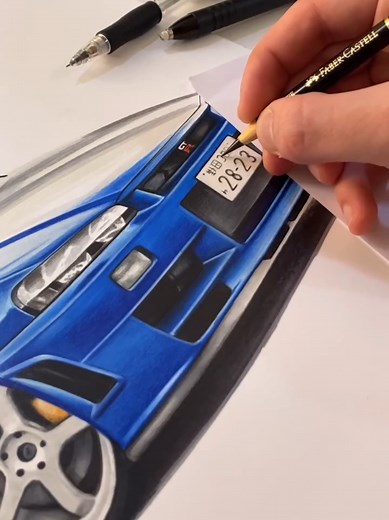 Learn How to Draw a Nissan Skyline | Car Drawing Tutorial
