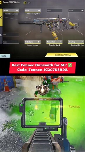 Best Fennec [Death Engine] 🔥 Gunsmith for MP ✅ 2026 | High Fire Rate SMG Loadout | COD Mobile