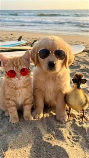 The Cutest Beach Party Ever! 🐶🐱🦆 (bango cat-Soda Pop)