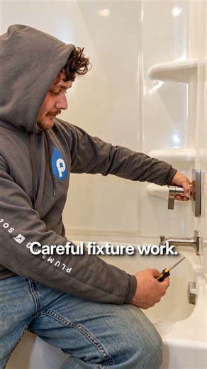 A clean shower finish starts with the work behind it.