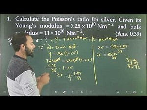 Pfp-1 Mechanical properties of solid : Calculate the Poisson's ratio for silver .Given its Young's