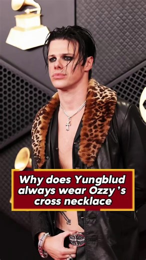 Why does Yungblud always wear Ozzy’s cross necklace #foryou #fyp #celebrity #yungblud #ozzyosbourne