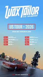 US TOUR – LAST CALL 📣 The 20th anniversary of Tales Of The Forgotten Melodies continues. After weeks on the road across North America, the final leg lands next February with special guest @napoleondalegend Don’t miss the final shows ✌️ | Wax Tailor