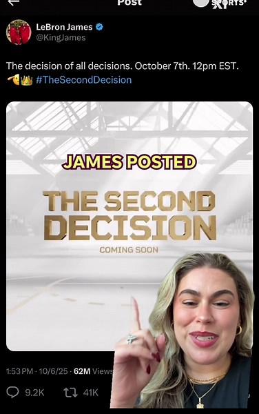 LeBron James is not retiring, his cryptic 'Second Decision' tweet explained