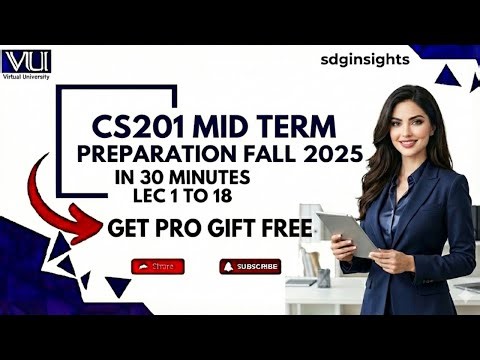 CS201 Midterm Preparation 2025| Mcqs & All | 100% Handout Based | free pro gift | sdginsights