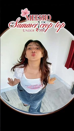 Cute Summer Crop Tops Under ₹300 | Meesho Haul for College Girls 2025 💖 #youtubeshorts #meeshohaul