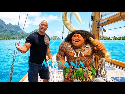 The Moana Cast Meets Their Characters! (Dwayne Johnson & Auli'i Cravalho) AI REUNION