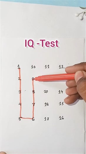 Draw a path using the pencil in the order of numbers #drawing #line #shorts #maths