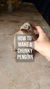 How to make a chunky penguin. I can't think of penguins now without thinking of Benedict Cumberbatch calling them "pen-wings'. 🤣 So here's my pottery "pen-wing". #ceramics #pottery #clayartist #clayart #penguin | Kath Jamieson Ceramics.