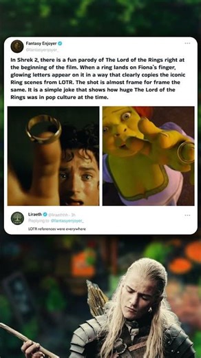 Shrek 2 Parodies The Lord of the Rings 💍 #Shrek #LOTR #eastereggs #fantasy #thelordoftherings