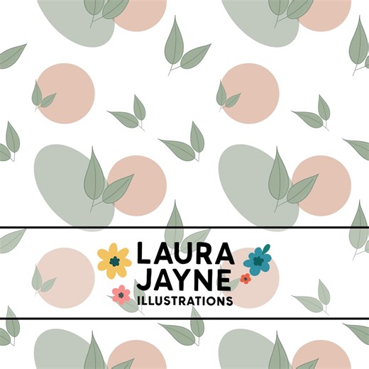 Minimal Botanical Seamless Pattern | Airy Leaf & Abstract Shape Background for Small Business Branding - Etsy