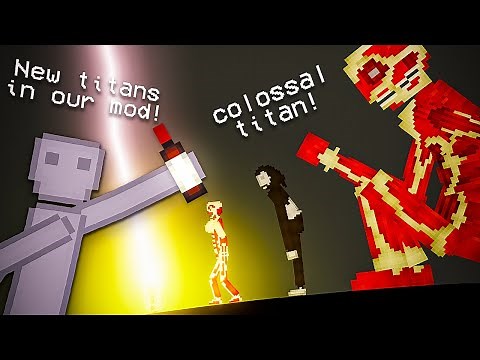 Attack On Humans Update. New Titans! People Playground Mod.