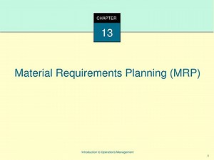 Material Requirements Planning (MRP) - SlideServe
