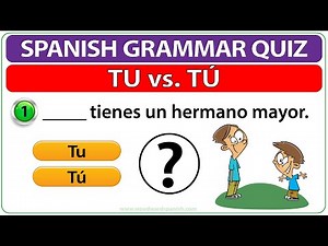 TU vs. TÚ Spanish Quiz | Can you get 20/20 correct? | Learn Spanish Grammar | Spanish Quizzes