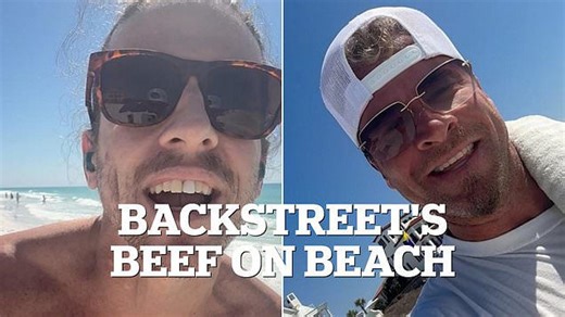 Brian Littrell confrontation on the beach caught on camera