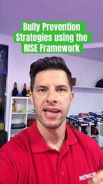 Bully Prevention Strategies using the RISE Framework #teakwondolifestyle #taekwando