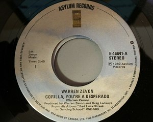 Warren Zevon - Gorilla, You're A Desperado
