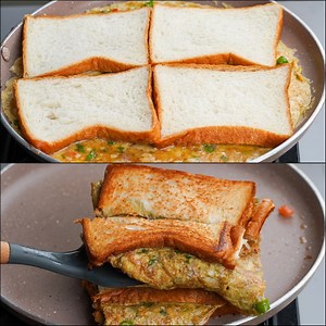 206K views · 5.5K reactions | Are You In Hurry !! Make This Easy Breakfast Recipe | 10Min Breakfast Recipe | Bread Omelette Recipe | N'Oven - Cake & Cookies | Facebook