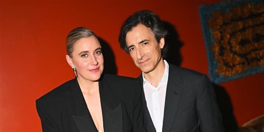 Greta Gerwig and Noah Baumbach attend London Film Festival