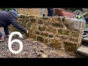 Repointing A Old Stone Wall Using Lime Mortar #6