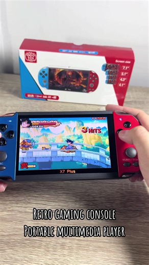 X7 Plus Handheld Retro Game Console - Portable Multimedia Player with 200 Games