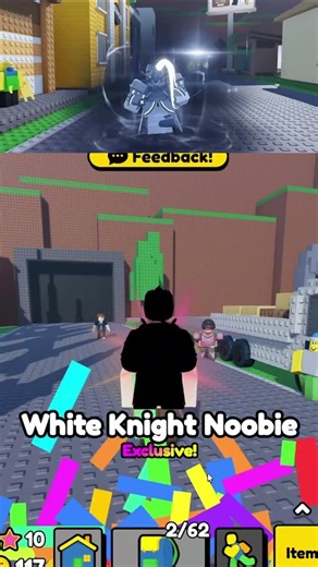 White Knight Noobie Morph - False District Map - Find The Noobies Morphs - Roblox