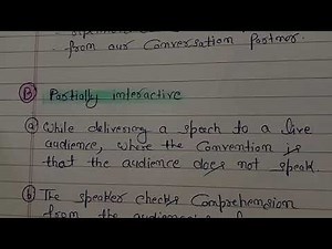 Interactive,partially & non-intractive situation s of speaking skill